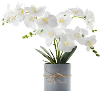 LONGRV Artificial Fake Plants Orchid Potted