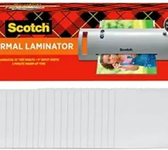 Scotch TL902VP Thermal Laminator, 1 Laminating Machine, White, Laminate Recipe Cards, Photos and Documents, For Home, Office or School Supplies, 9 in.