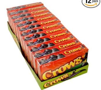 Crows Licorice Flavored Gumdrops 6.5 Ounce Box – 12 / Case