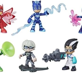 PJ Masks Hero and Villain Figure Set Preschool Toy, 7 Action Figures with 10 Accessories, Ages 3 and Up