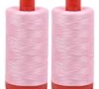 2-Pack – Aurifil 50WT – Baby Pink (2423) Solid – Mako Cotton Thread – 1422 Yards Each2