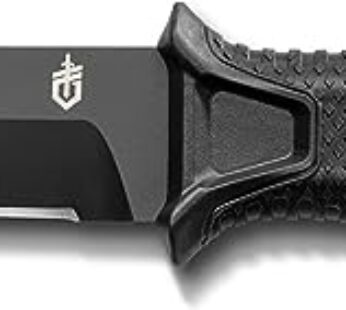 Gerber Gear Strongarm – Fixed Blade Tactical Knife for Survival Gear – Black, Plain Edge