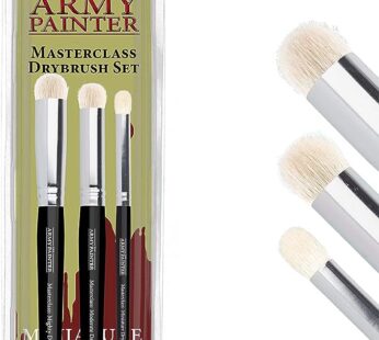 The Army Painter Masterclass: Drybrush Set – Hobby Detail Paint Brush Set – Acrylic Paint Brushes in 3 Sizes for Advanced & Professional Art for Tabletop & Wargames Miniature Watercolor Oil Painting