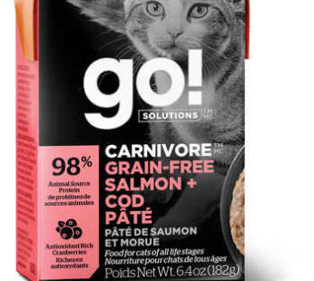 Petcurean Go! Carnivore Grain Free Salmon & Cod Pate Wet Cat Food