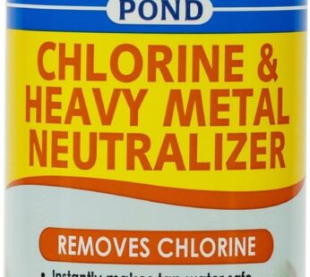 Chlorine & Heavy Metal Neutralizer Pond Water Neutralizer 16-Ounce Bottle, White (141B) (2 Pack)