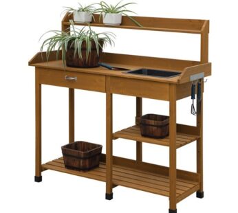 Deluxe Potting Bench, Light Oak