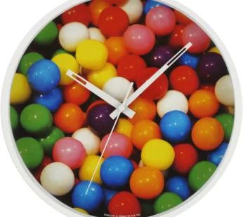 Mainstays 11.5″ Round Photo Realistic Multi-colored Gumball Analog Wall Clock with Quartz Movement