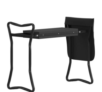 Flash Furniture Black Foldable Padded Garden Kneeler