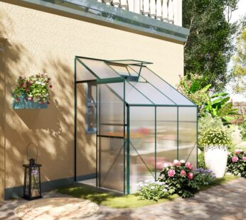 Outsunny Walk-In Garden Greenhouse Aluminum