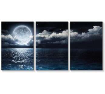 Wall26 3 Piece Canvas Wall Art for Living Room Bedroom Home Artwork Blue