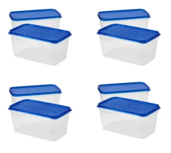 Mainstays 10 Cup Food Storage Container with Lid, Set of 4, 8 Pieces