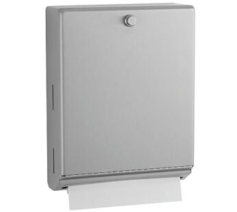 Bobrick 2620 ClassicSeries 304 Stainless Steel Surface Mounted Paper Towel Dispenser, Satin Finish, 10-3/4 Width x 14 Height x 4 Depth