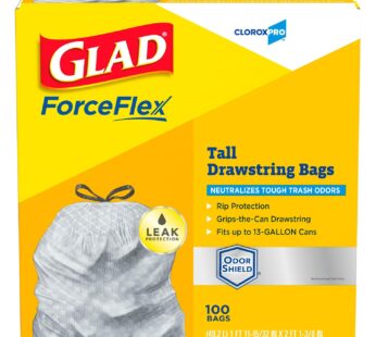 Glad Trash Bags, ForceFlex Tall Kitchen Drawstring Garbage Bags